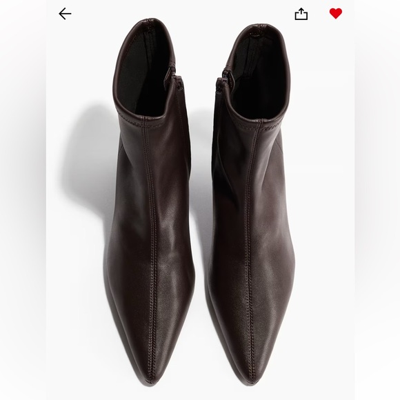 H&M brown heeled sock booties Art. No.: 1296617004 - Picture 4 of 8